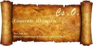 Csernus Olimpia névjegykártya