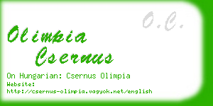 olimpia csernus business card